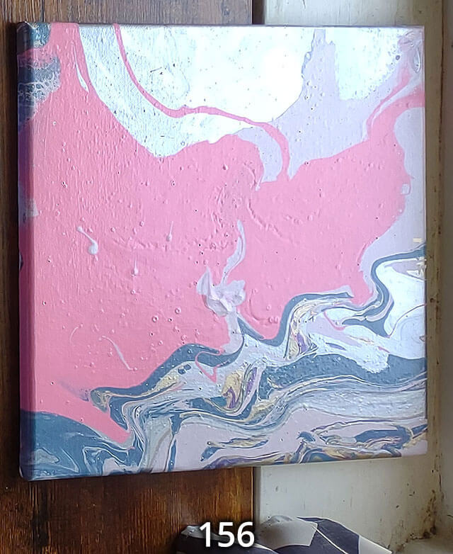 An 12x12 paint pour piece